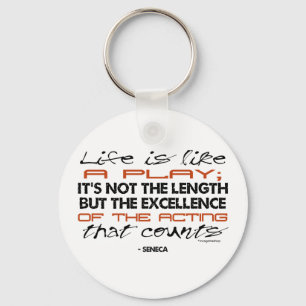 Seneca Quote over Actie Sleutelhanger