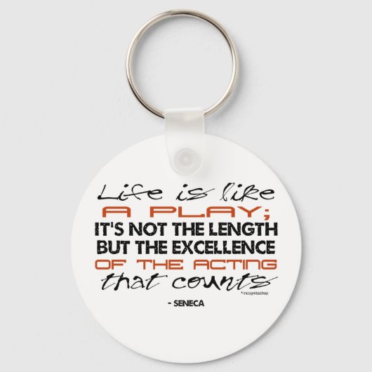 Seneca Quote over Actie Sleutelhanger (Voorkant)