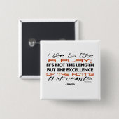 Seneca Quote over Actie Vierkante Button 5,1 Cm (Voorkant /achterkant)