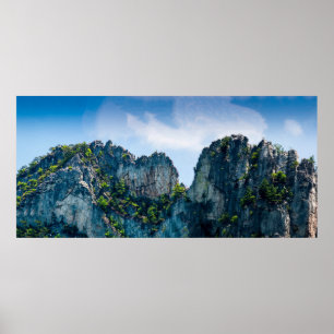 Seneca Rocks in de zomer, West Virginia Poster