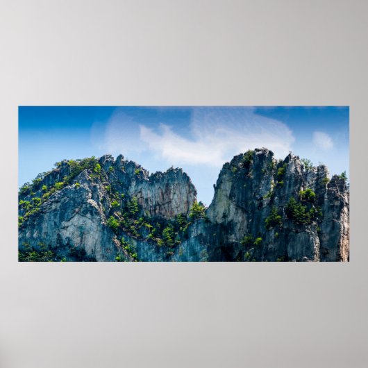 Seneca Rocks in de zomer, West Virginia Poster (Voorkant)