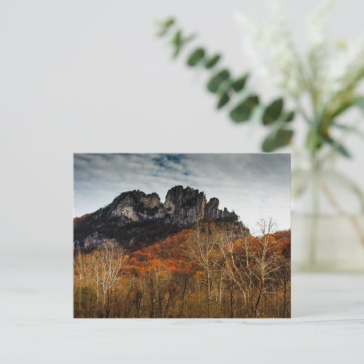 Seneca Rocks in Herfsten, West Virginia Briefkaart (Staand voorkant)