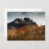 Seneca Rocks in Herfsten, West Virginia Briefkaart (Voorkant / Achterkant)