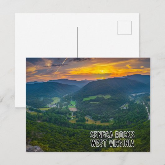 Seneca Rocks West Virginia Briefkaart (Voorkant / Achterkant)