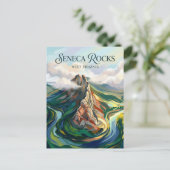 Seneca Rocks West Virginia Briefkaart (Staand voorkant)