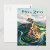 Seneca Rocks West Virginia Briefkaart (Voorkant / Achterkant)