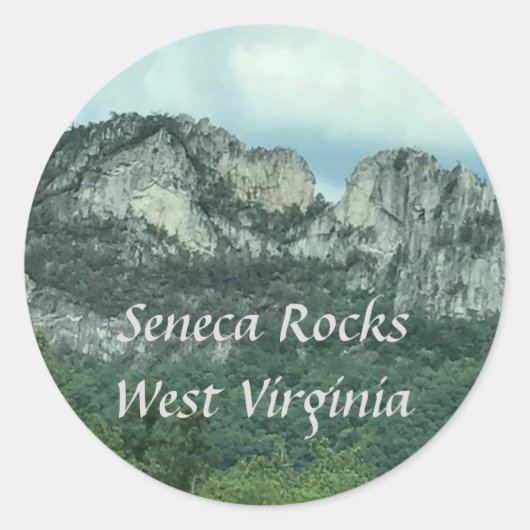 Seneca Rocks West Virginia Mountains Stickers (Voorkant)