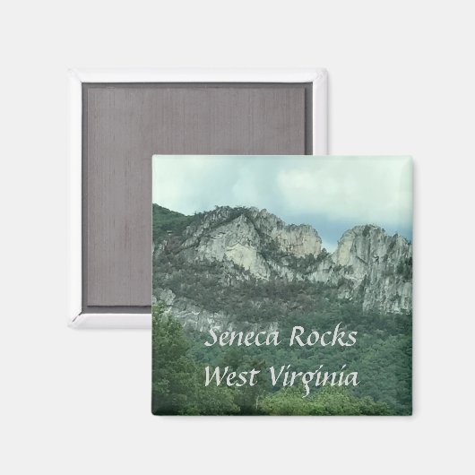 Seneca Rocks West Virginia Sjabloon magneten (Voorkant / Achterkant)