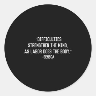 Seneca Stoïcijnse Filosofie Quote Ronde Sticker