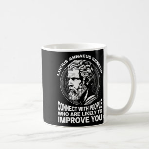 Seneca Stoïcijnse filosoof Motivatie Zelf Verbeter Koffiemok