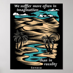 Seneca Stoïcijnse filosoof Stoïcisme citeert Cool  Poster