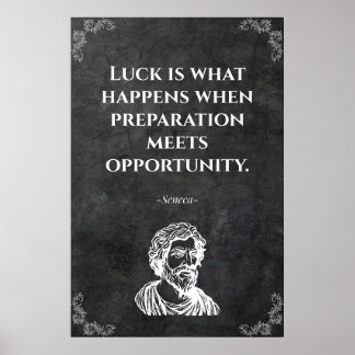 Seneca wijs citaat. Wijsheid Poster