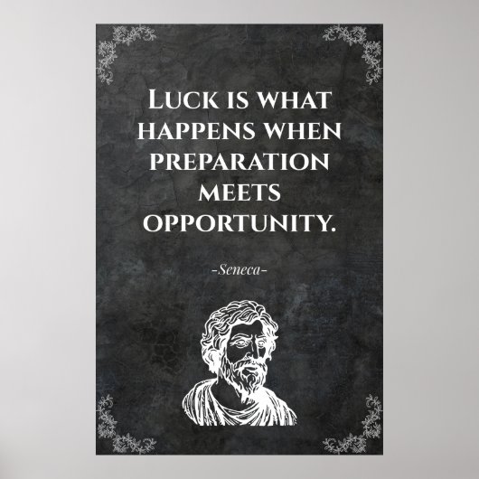 Seneca wise quote. Wisdom Poster (Voorkant)