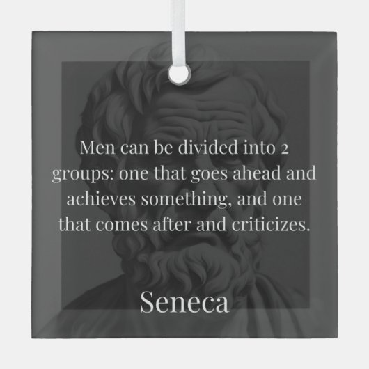 Seneca's Division: De Doers en de Critici Glas Ornament (Voorkant)