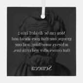 Seneca's Division: De Doers en de Critici Glas Ornament (Achterkant)