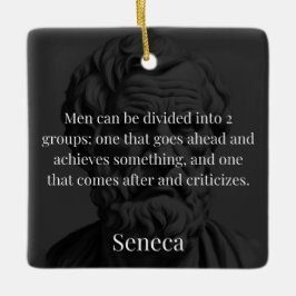 Seneca's Division: De Doers en de Critici Keramisch Ornament