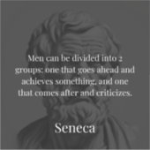 Seneca's Division: De Doers en de Critici Sticker (Voorkant)