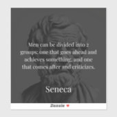 Seneca's Division: De Doers en de Critici Sticker (Vel)