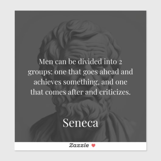 Seneca's Division: De Doers en de Critici Sticker (Vel)
