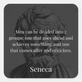 Seneca's Division: De Doers en de Critici Vierkante Sticker
