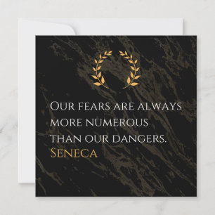 Seneca's Insight: Angsten in vergelijking met echt Feestdagenkaart
