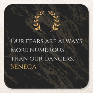 Seneca's Insight: Angsten in vergelijking met echt Kartonnen Onderzetters