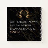 Seneca's Insight: Angsten in vergelijking met echt Notitieboek (Achterkant)