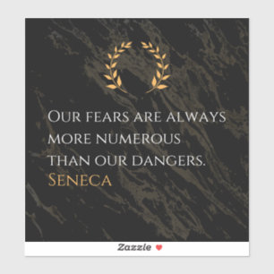 Seneca's Insight: Angsten in vergelijking met echt Sticker