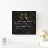 Seneca's Insight: Angsten in vergelijking met echt Vierkante Klok (Huis)