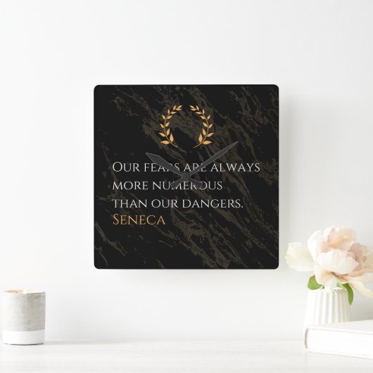 Seneca's Insight: Angsten in vergelijking met echt Vierkante Klok (Huis)