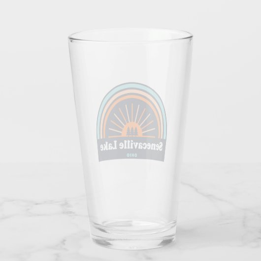 Senecaville Lake Ohio Rainbow Glas (Achterkant)