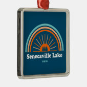 Senecaville Lake Ohio Rainbow Metalen Ornament (Rechts)