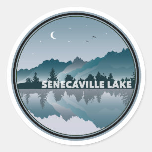 Senecaville Lake Ohio Reflectie Ronde Sticker