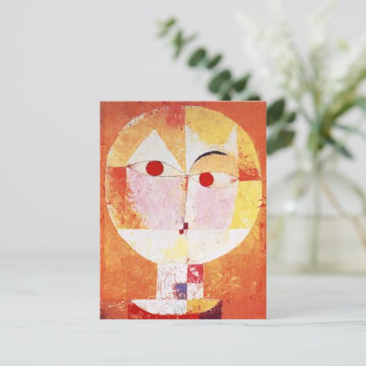 Senecio Abstract Portrait Paul Klee Briefkaart (Staand voorkant)