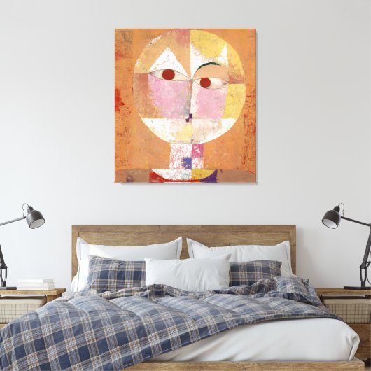 Senecio (Baldgreis) (1922) schilderij van Paul Kle Canvas Afdruk (Insitu (Slaapkamer))