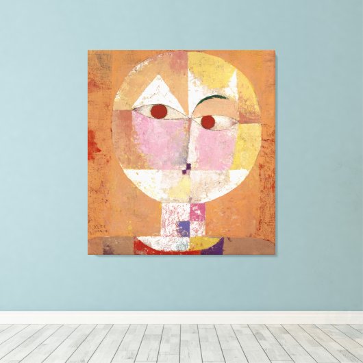 Senecio (Baldgreis) (1922) schilderij van Paul Kle Canvas Afdruk (Insitu (Houten vloer))