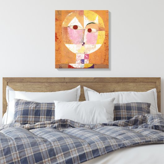 Senecio | Paul Klee | Canvas Afdruk (Insitu (Slaapkamer))