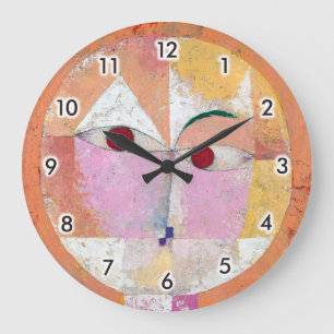 Senecio, Paul Klee Square Wall Clock Grote Klok