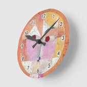 Senecio, Paul Klee Square Wall Clock Ronde Klok (Hoek)