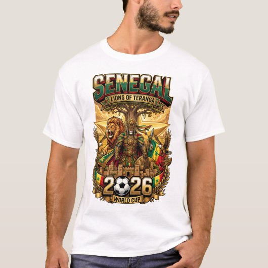 Senegal 2026 Fan T-Shirt (Voorkant)