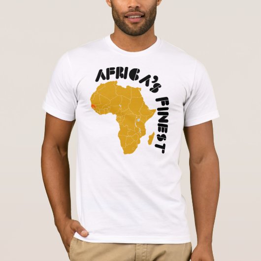 Senegal, Afrikaanse kaart T-shirt (Voorkant)