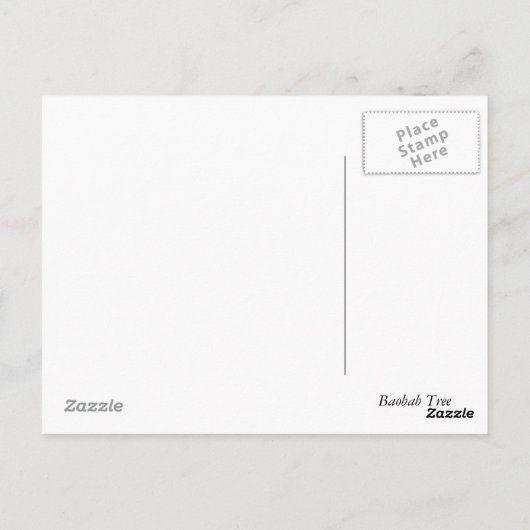 Senegal Baobab-boom Briefkaart (Achterkant)