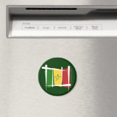 Senegal Brush Flag Magneet (Insitu (Vaatwasser))