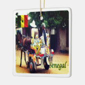 SENEGAL, Buggy Taxi, Afrika Keramisch Ornament (Links)