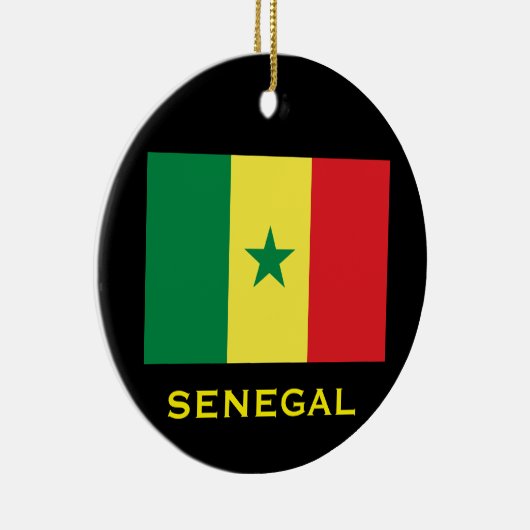 Senegal Circular Kerstmis Keramisch Ornament (Rechts)