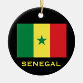 Senegal Circular Kerstmis Keramisch Ornament (Voorkant)