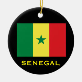 Senegal Circular Kerstmis Keramisch Ornament