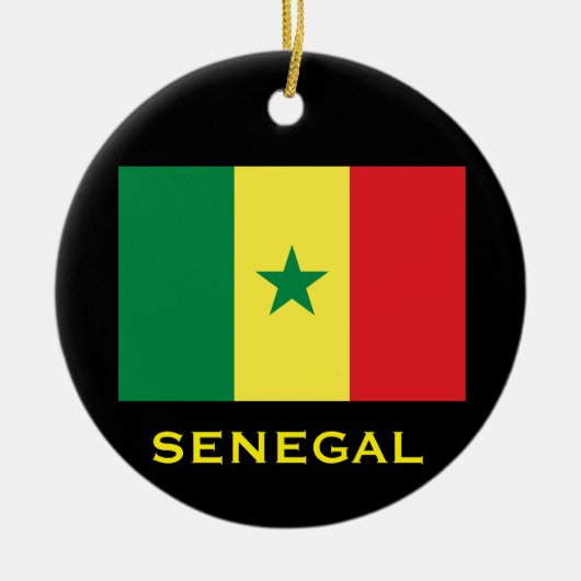 Senegal Circular Kerstmis Keramisch Ornament (Voorkant)