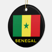 Senegal Circular Kerstmis Keramisch Ornament (Links)