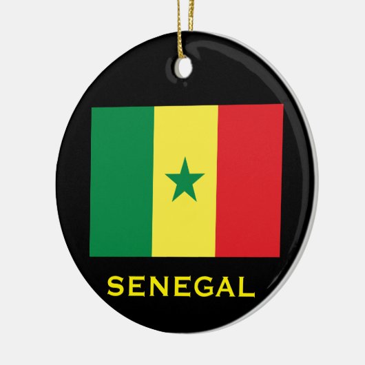Senegal Circular Kerstmis Keramisch Ornament (Links)